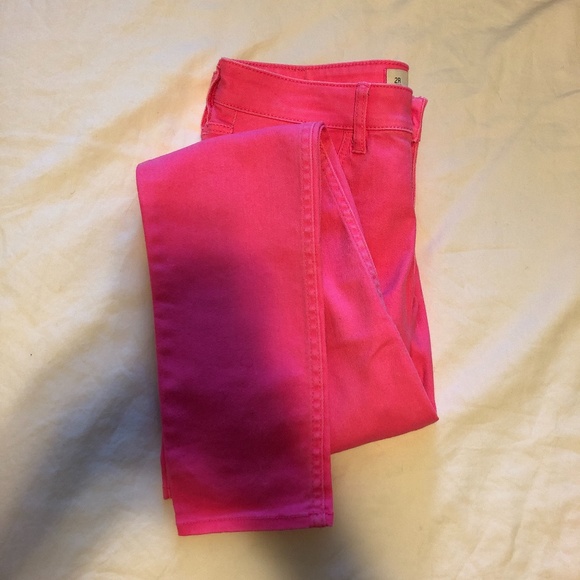 Abercrombie & Fitch Hot Pink Skinny Jeans - Picture 2 of 8